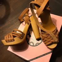 FORNARINA  sandalo zoccolo cuoio n 40