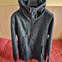 giacca grigia collo alto con zip frontale taglia M