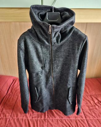 giacca grigia collo alto con zip frontale taglia M