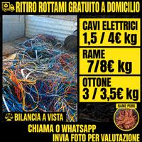 aquisto rame,cavi elettrici,ottone, e metalli