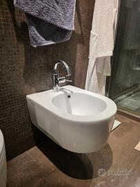 Bidet sospeso Flaminia Link bianco con miscelatore