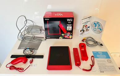 Nintendo wii mini con scatola e mario kart