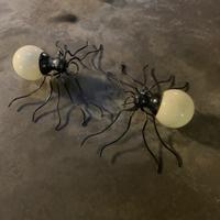 Coppia di lampade applique vintage ragno anni 70