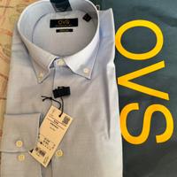 Camicia uomo azzurra OVS nuova con etichette
