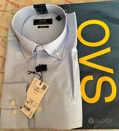Camicia uomo azzurra OVS nuova con etichette