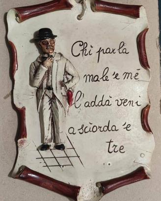 Quadretto in ceramica TOTÓ anni 80'