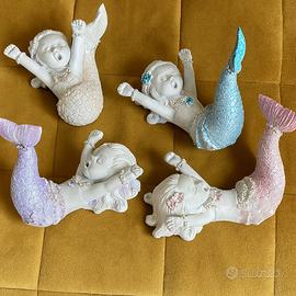 Set di Figurine Decorative Sirena Sirenetta Distes