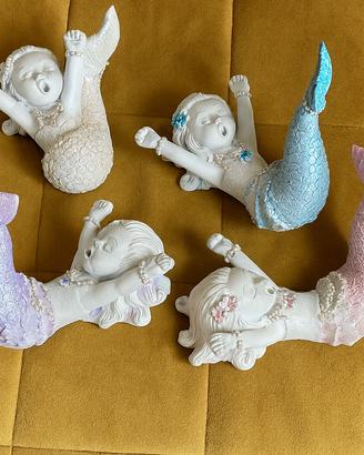 Set di Figurine Decorative Sirena Sirenetta Distes