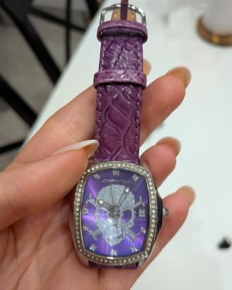 Orologio Chronotech Donna Teschio Viola Glitter e