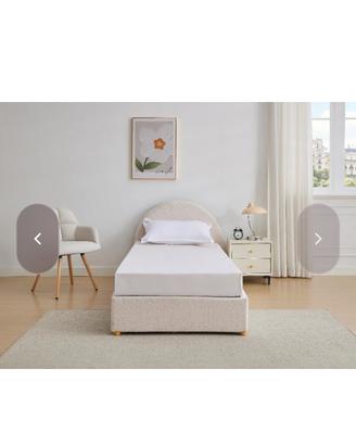Letto contenitore singolo color crema
