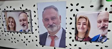 Spille rotonde e quadrate, Foto su magneti