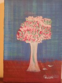 Quadro acrilico "Fiori rosa"
