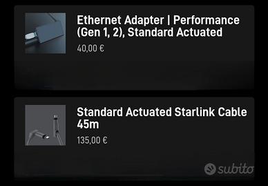 starlink standard cavo 45m + adattatore lan