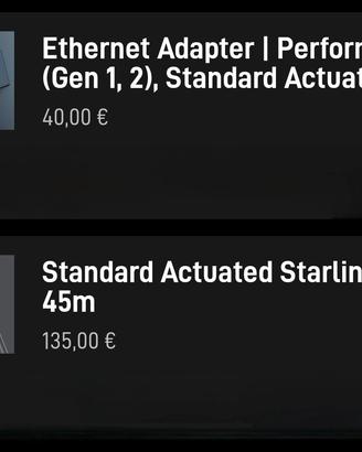 starlink standard cavo 45m + adattatore lan