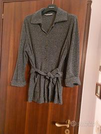 Giacca cardigan donna grigia mezza stagione