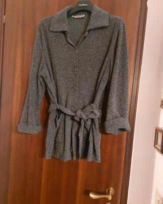 Giacca cardigan donna grigia mezza stagione