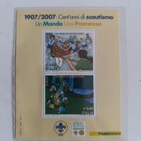 Foglietto francobolli scoutismo 