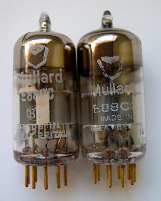 COPPIA VALVOLE MULLARD E88CC 6922 GOLD PIN