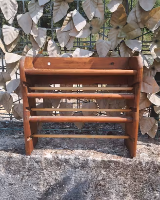 Portarotoli da Cucina Vintage in Legno - Dispenser