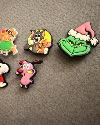 Set 6 Charms Pins per Crocs e Zoccoli | Cartoni vg