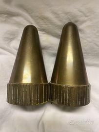 2 coperture di trasporto in ottone WW2