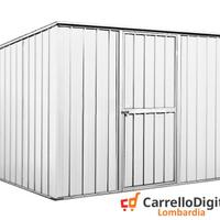 Casetta box giardino in Acciaio 260x185cm bianco