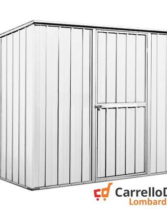 Casetta box giardino in Acciaio 260x185cm bianco