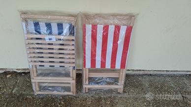 2 sedie da spiaggia nuove