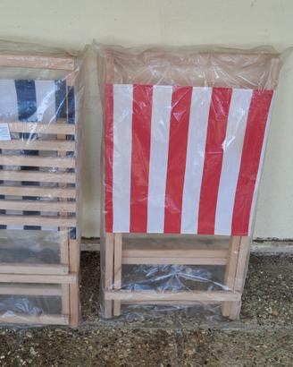 2 sedie da spiaggia nuove