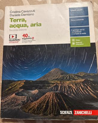 libro  scolastico Terra, acqua, aria