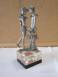 Statuetta in peltro cesellato a mano made in Italy