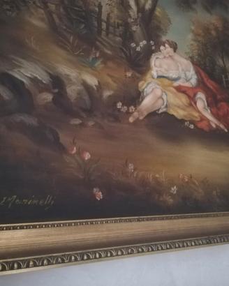 Quadro Marinelli olio su tela con cornice dorato 