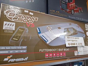 barchino da pesca sgancio esca pastura 