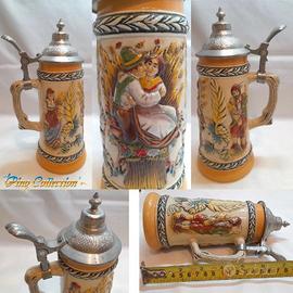 BOCCALE BIRRA TEDESCO VINTAGE con SCENE AMOROSE