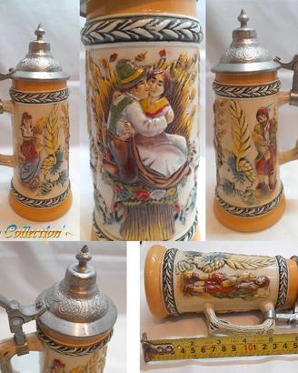 BOCCALE BIRRA TEDESCO VINTAGE con SCENE AMOROSE