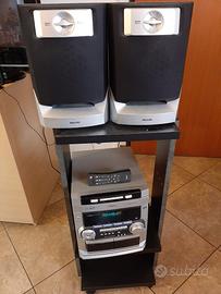 Stereo Philips FW-C220/22 Hi-Fi con casse e mobile