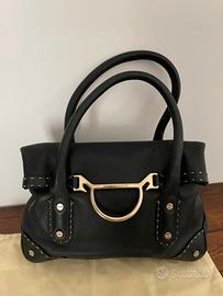 Borbonese borsa bauletto mano spalla 100% pelle