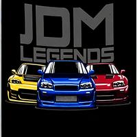 Telo Mare "JDM Legends" 180x90 cm - sfondo nero