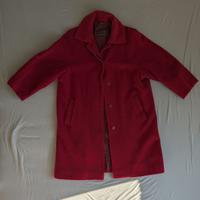 Cappotto pura lana rosso corallo taglia 42/44