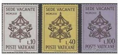 Francobolli Vaticano sede vacante