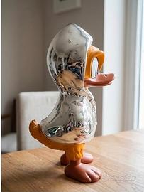 Statua Paperino Pop Art cromato 45 cm