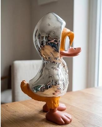 Statua Paperino Pop Art cromato 45 cm