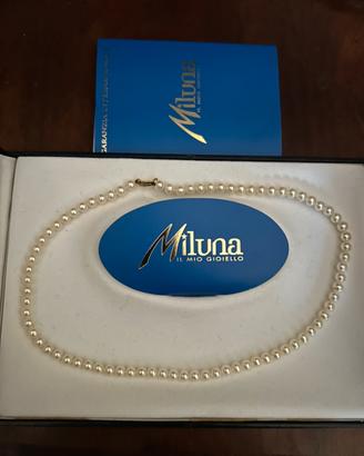 Collana di perle di mare “Miluna”in oro 18kt