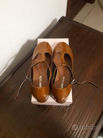 Scarpe donna vernice senape
