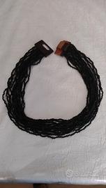 Parure Etnica Artigianale: Collana Multifilo + Bra