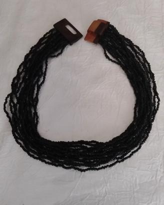 Parure Etnica Artigianale: Collana Multifilo + Bra