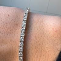 Bracciale tennis in oro bianco 18k carati 7,32 VVS