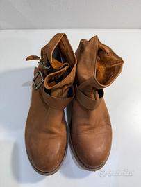 Stivale estivo in cuoio spazzolato