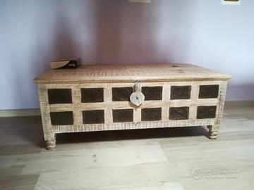 Cassapanca indiana in legno