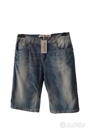 pantaloni corti in denim 